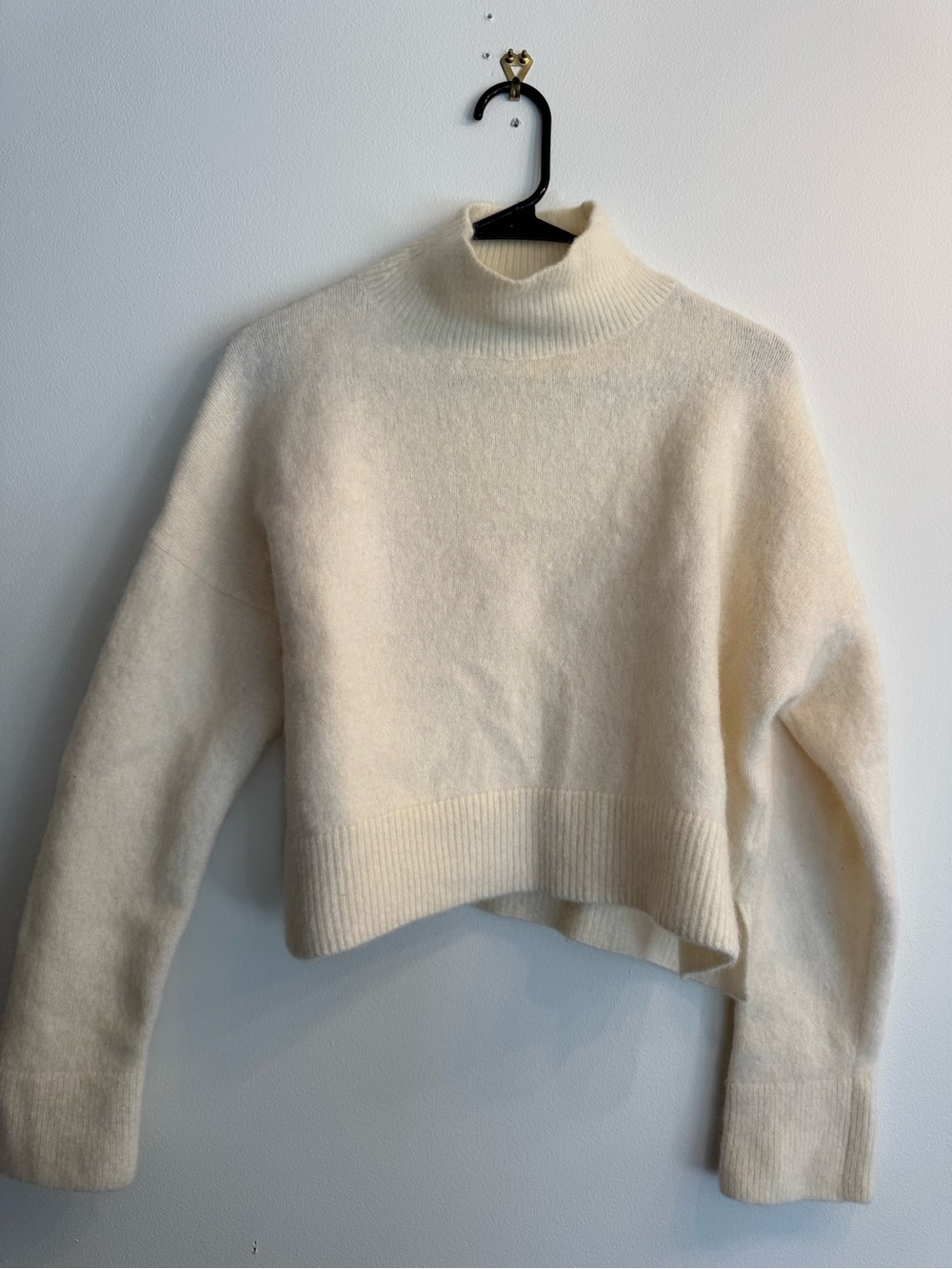 & Other Stories Cream Mock Neck Sweater